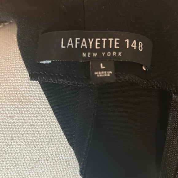 Lafayette 148 Women's Fit and Flare Mock Neck 3/4 Sleeve Dress - Picture 7 of 8